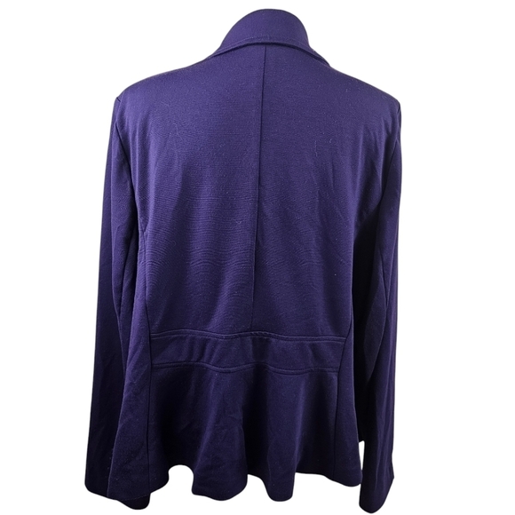 Lane Bryant Plum Knit Double Breasted Blazer in 22 - Picture 3 of 5